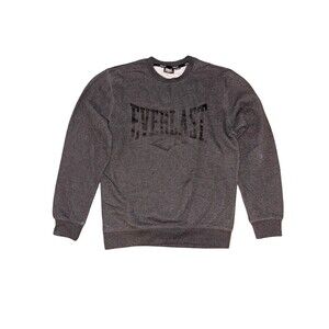 Everlast Sweatshirt Mens M Gray Logo Pullover Crewneck  NWT